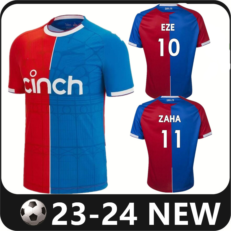 

2023 2024 OLISE Crystal Soccer Jerseys 23 24 ZAHA EZE J.AYEW Palace home Top Football shirt Kit BENTEKE SCHLUPP MATETA EDOUARD GALLAGHER jersey uniforms, 23/24 home