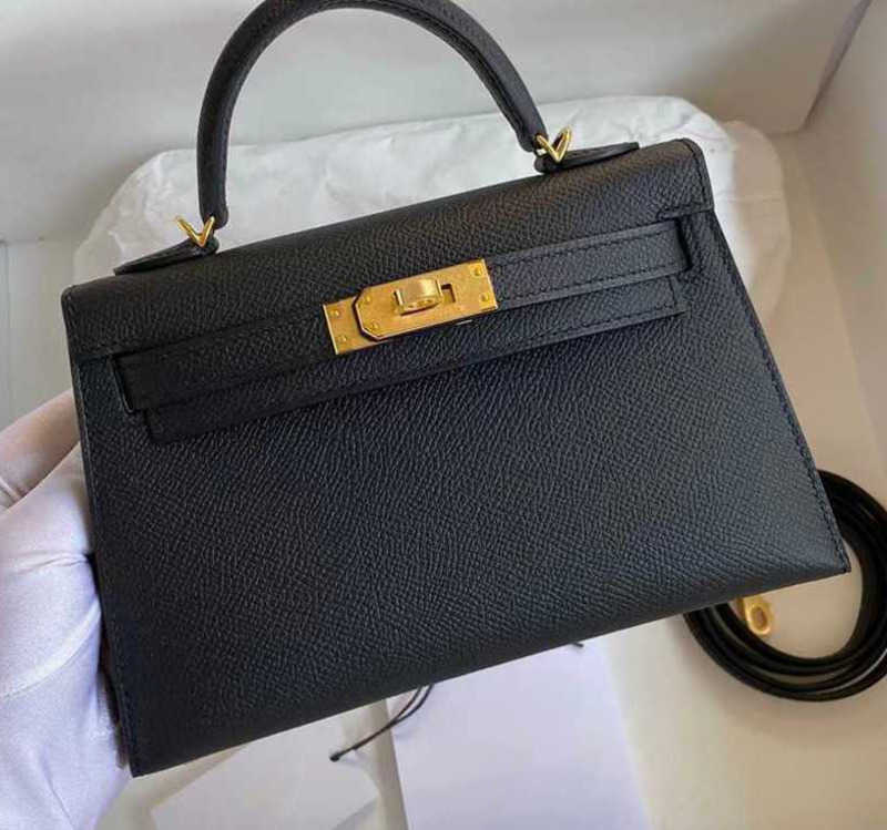 

Totes Designer h Wax Bags Kellies High-end Bag Family Handmade Shoulders Line Mini Luxury Epsm Leather Portable One-shoulder Cross-body Femal Shoulder Bags1498, Black gold buckle