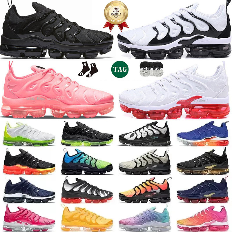 

TN Plus Running Shoes vapor max University Red Triple Black cherry Since 1972 Fresh Bubblegum SwingMan USA Royal Yolk Atlanta zebra men women vapormax Outdoor Sports, Color#49