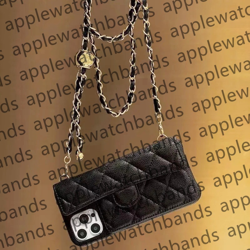 

iPhone Case Designer Crossbody Card Wallet Phone Cases for iPhone 14 13 12 11 Pro Max 14promax 13promax 14plus Luxury Chain Lanyard Handbag Mobile Cover Card Holder, Gift box