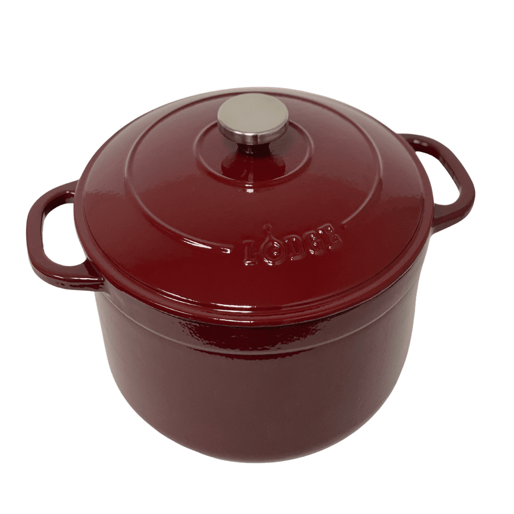 Lodge Cast Iron 6 5 Quart Enameled Dutch Oven, Merlot-image-870973006