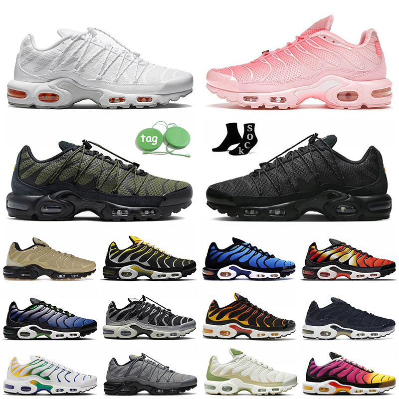 

Tns Utility Running Shoes AirMaxs Tn Plus Terrascape Clean White Black Atlanta Berlin Tnplus Unity Rose Reflective Big Size Tennis Sneakers dhgate Mesh Trainers, D52 36-40 pink fade
