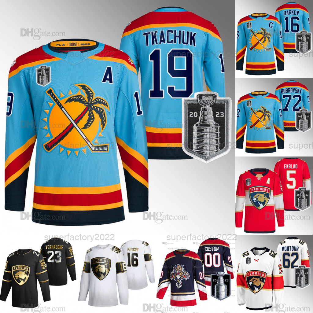 

Florida Panthers 2023 Stanley Cup Finals Jersey Matthew Tkachuk Aleksander Barkov Sergei Bobrovsky Patric Hornqvist Aaron Ekblad Matt Kiersted Sam Bennett Knight, White mens s-xxxl