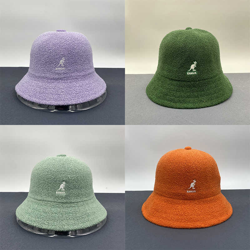 

Wide Brim Hats KANGOL Knitted 16 Popular Colors Classic Embroidery Bucket Hat Solid Fisherman's Hat Tide Male and Female Basin Cap AA230529, Green