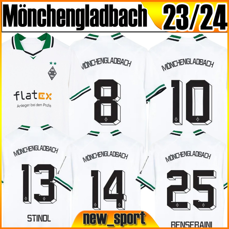 

23 24 Borussia Monchengladbach soccer jerseys 2023 2024 Gladbach STINDL ELVEDI PLEA ZAKARIA PLEA THURAM BENSEBAINI HERRMANN EMBOLO Men Kid Kits Football Shirts, Menxing 22 23 away