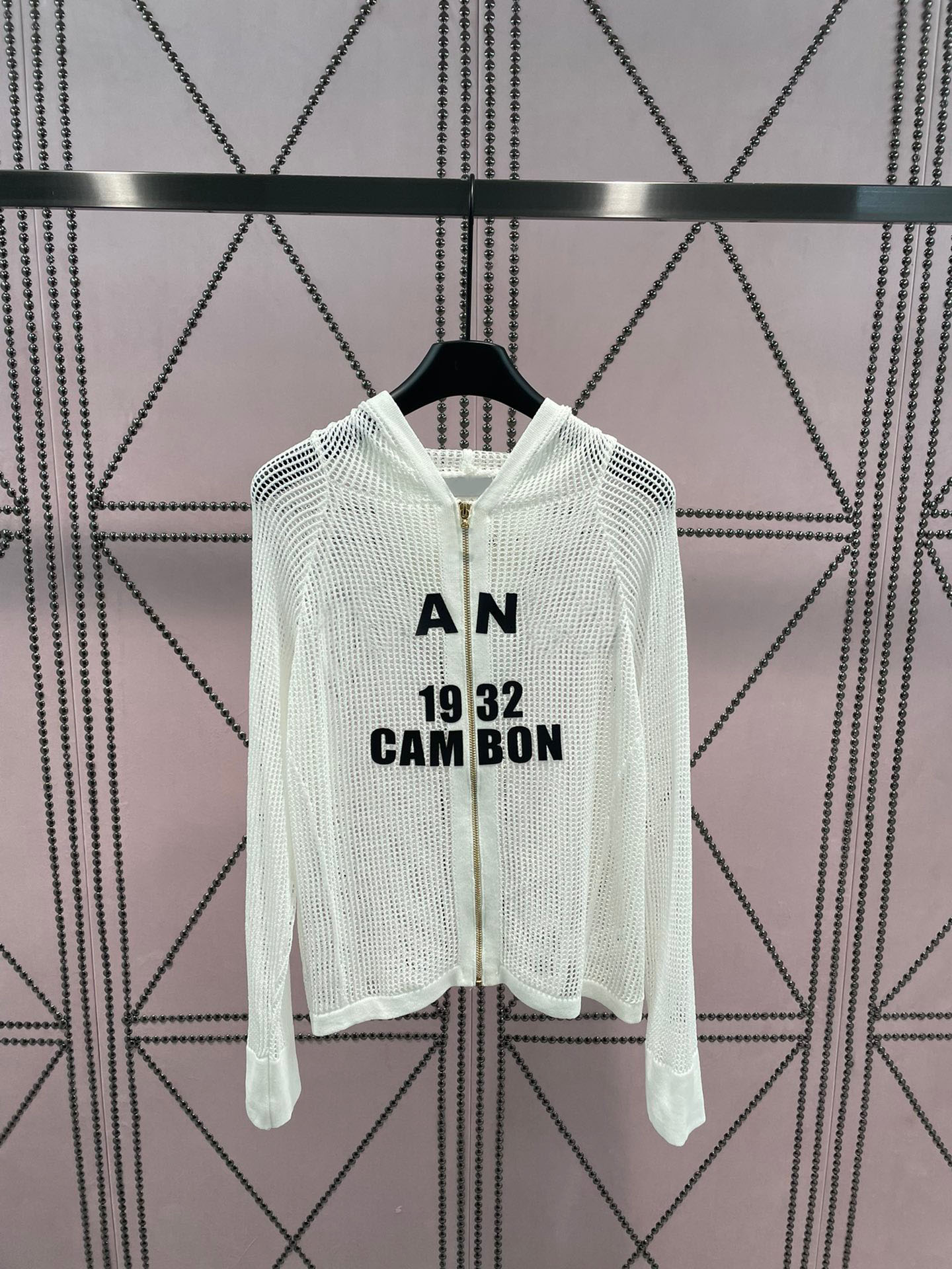 

New Women's Sweaters 2023 Designer Summer hooded Letter Pattern Knitted Sweater Long Sleeve Loose Knit Cardigan, Black