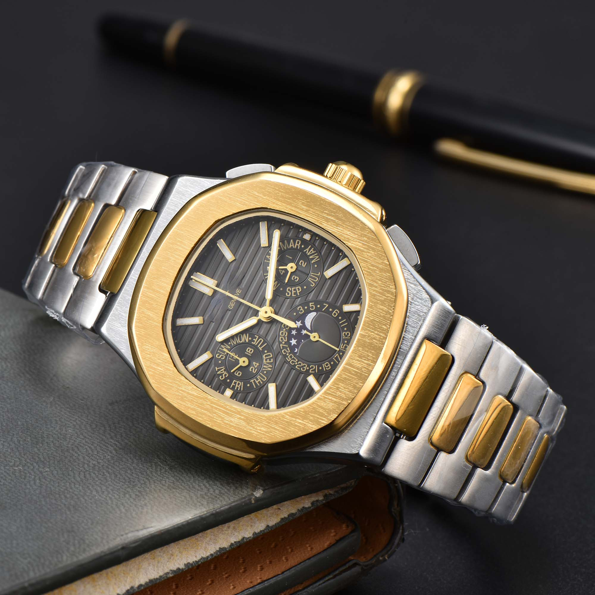 

Designer Patekity Mens Watch quartz Wristwatches top quality luxurious brand wrist Watch Charming Man gentleman Watches business bracelet Watches 2023 hot, No brand