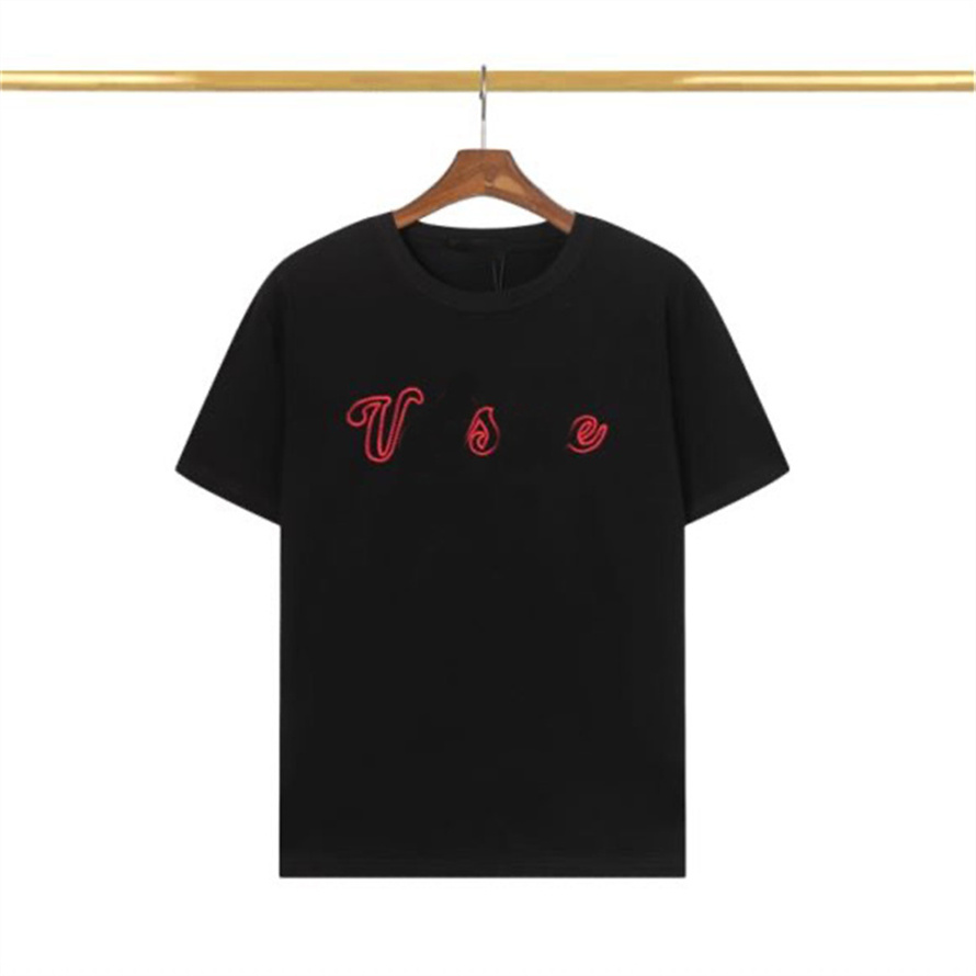 

Top embroidery quality Men's T-Shirts Summer 100% Cotton Italy Fashion T Shirt Men woman Causal O-neck Basic T-shirt Male Tops, 2 high end embroidery