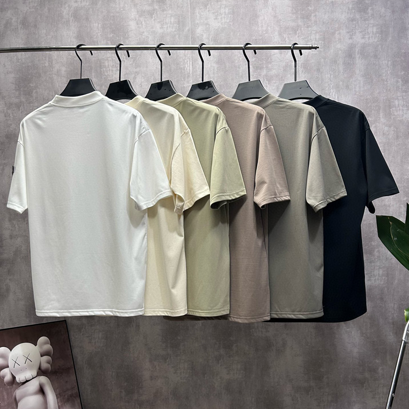 

S-I Designer Tshirts men women T-shirt armband logo shirts pure casual short sleeves tee JZ7703, #3 beige