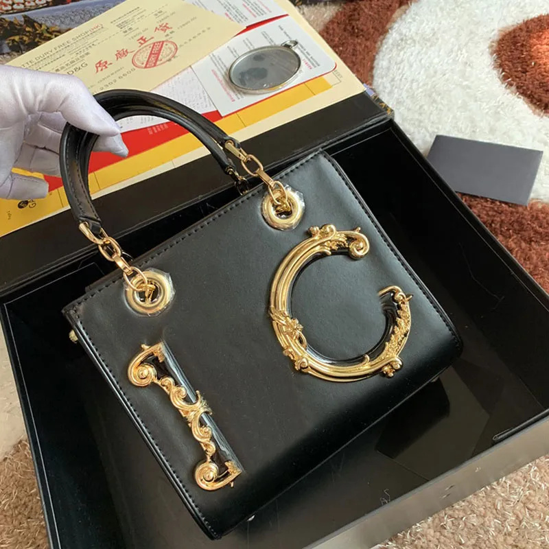 

wallet Mini Tote Bag Fashion Shoulder Bags Women Genuine Leather Crossbody Handbags Flap Metal Hasp Letter Gold Hardware Square Hand Purse Cell Phone Pocket Mirror, #1