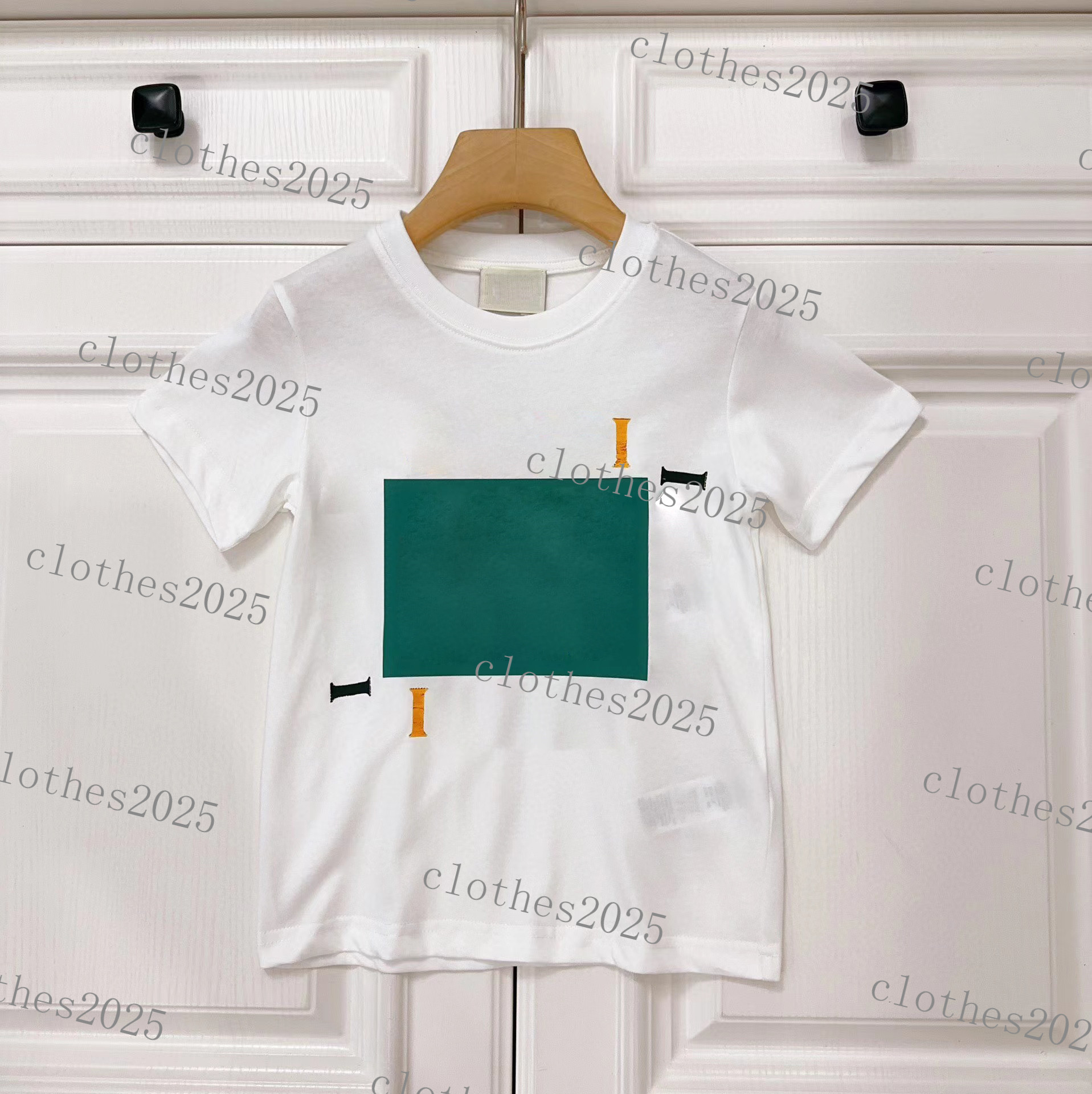 

1-10 Years Baby Embroidered bear T-shirt summer children 100% cotton short-sleeve Tops Tees new trendy brand ins kids clothing Tee 90-160cm White Black 2023