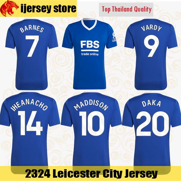 

23 24 Leicester Soccer Jerseys BARNES 2023 2024 TIELEMANS VARDY City Home MADDISON IHEANACHO NDIDI DAKA Football Shirt CASTAGNE DEWSBURY-HALL MENDY Mens Jersey, 2324 home
