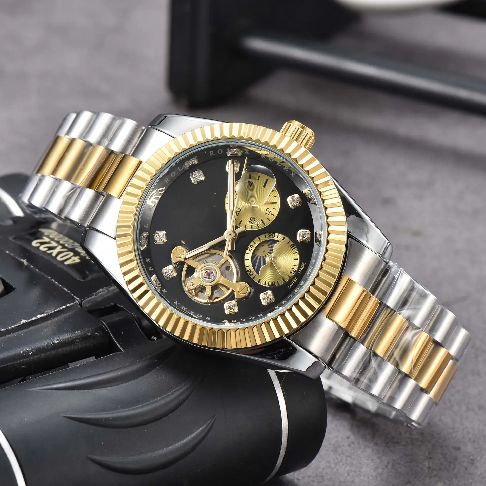 2025 new designer Wristwatches Men's classic watch ultra-thin tourbillon luxurious Automatic mechanical mens movement 40mm with the moon phase