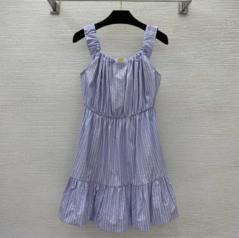 

Summer Dresses Luxury Women Clothing Fashion Logo Stretch Sling Waist-skimming Cotton Dress Comfortable Lady Designer Dresses Birthday Party 0912