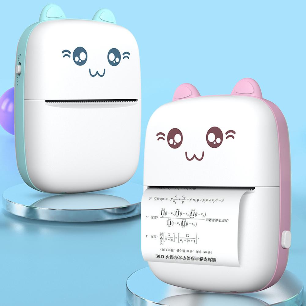 

Printers Portable Thermal Printer Cute Mini Cat Print Paper Photo Pocket Thermal Printer 57mm Printing Wireless for Android IOS Printers
