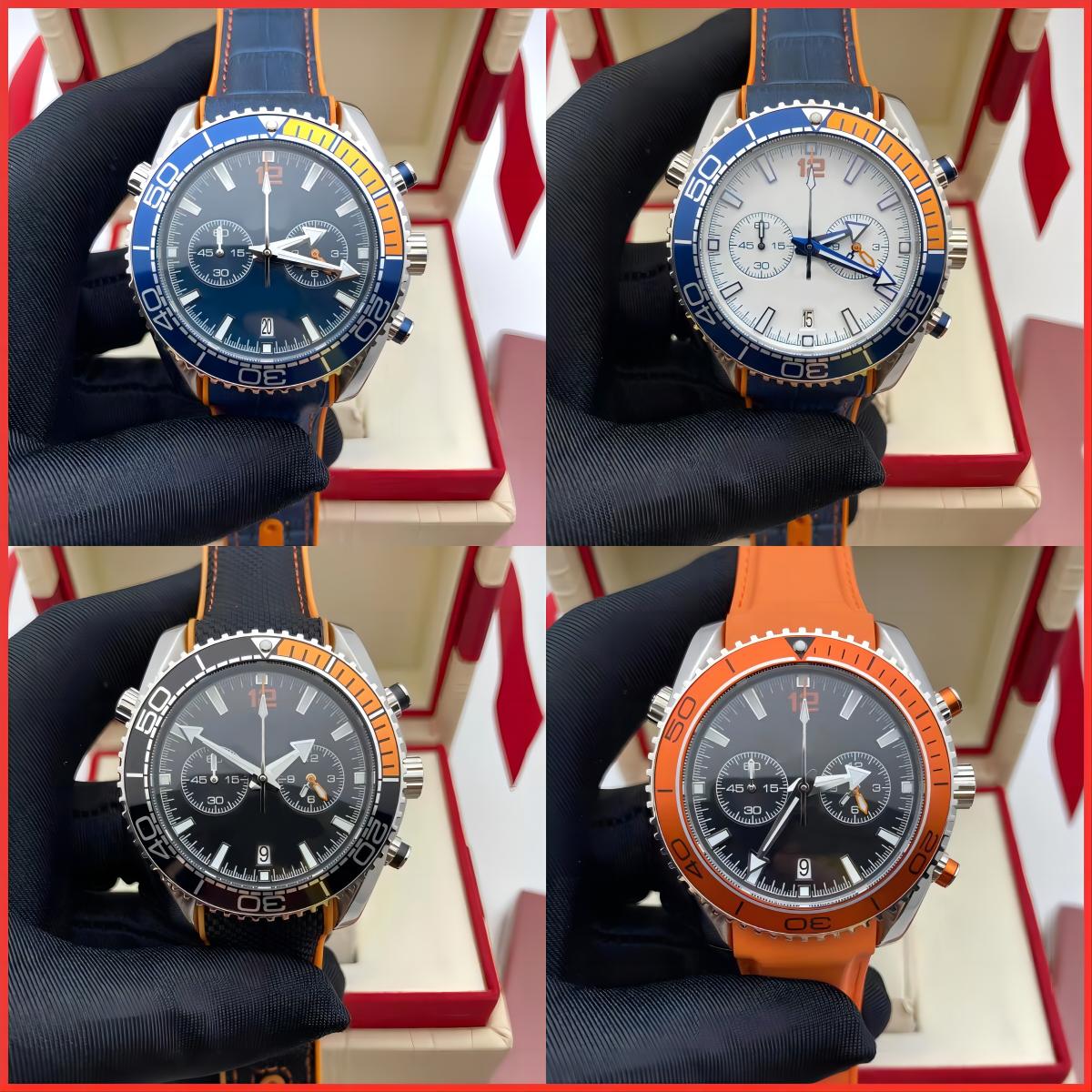 

Mens watchs for men VK Quartz watches designer watches 42mm fashion watches leather strap luxury watch Montre de luxe wristwatches, Sapphire glass