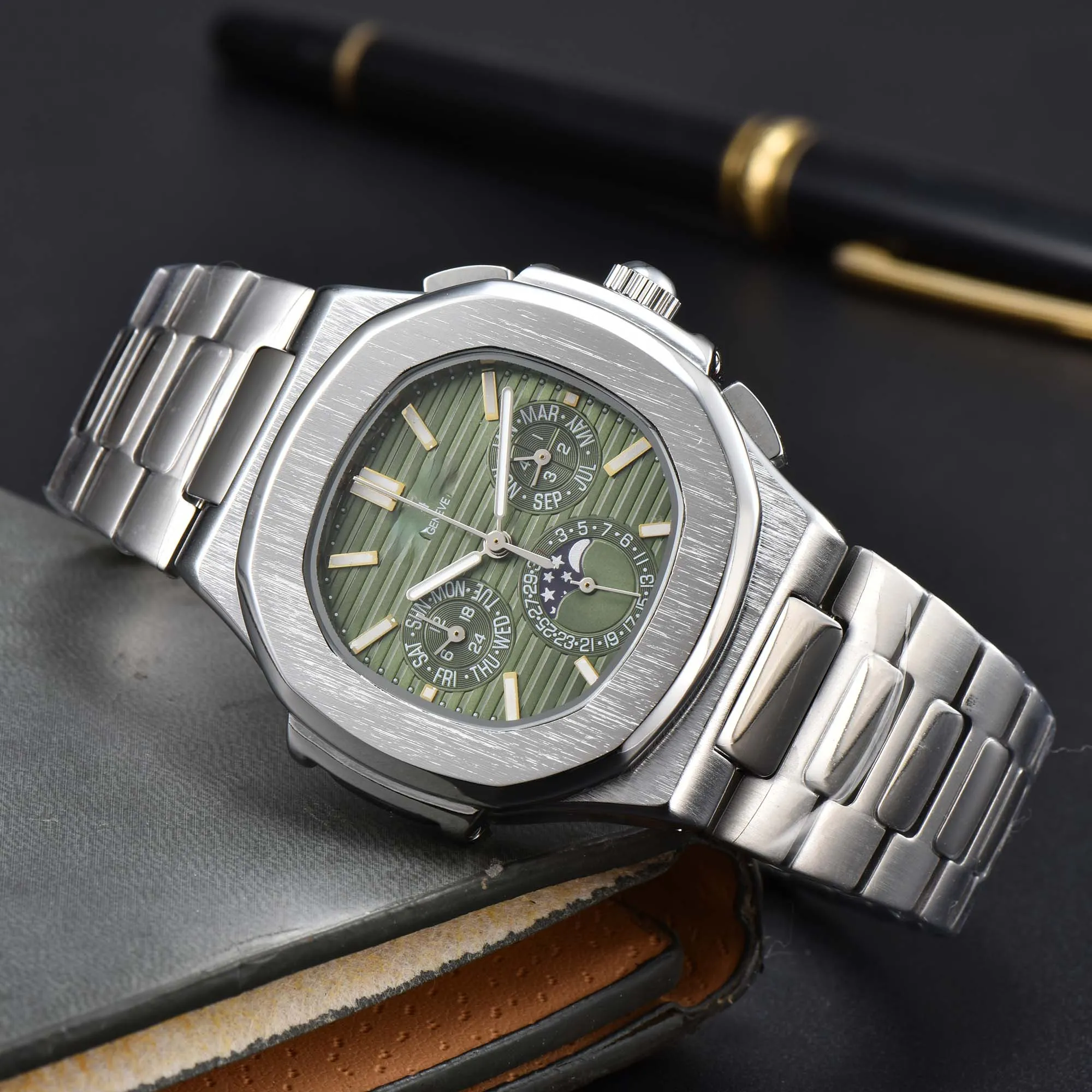 

Designer Patekity Mens Watch quartz Wristwatches Classic luxurious brand wrist Watch Charming Man gentleman Watches Master business bracelet Watches, No brand