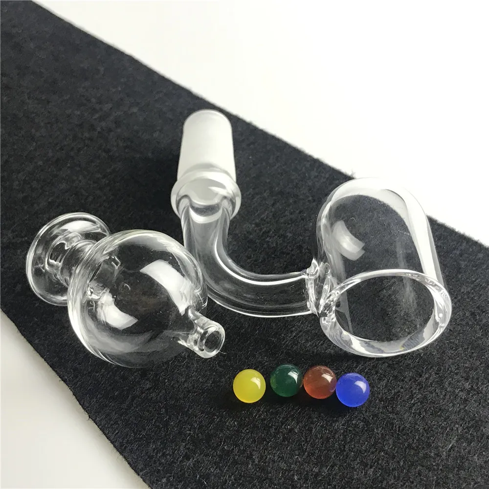 

New 25mm 3mm Thick Quartz Banger Carb Cap with Beveled Top Round Bottom Nail Colorful Terp Pearl Peak Caps for Glass Water Pipes
