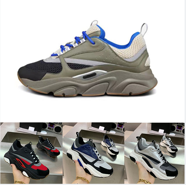 

B22 Designer Shoes Reflective Sneakers Men Women Trainers Calfskin Patchwork Sneaker oblique Technical Shoe Platform Vintage Shoess, 15