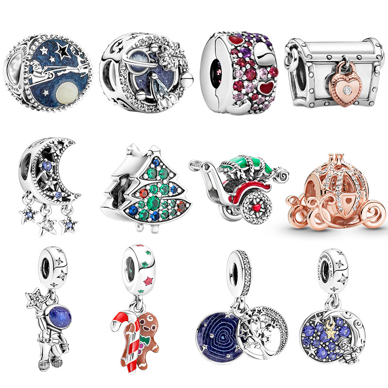 Sterg Sier Charm Pendant Animal Cat Eagle Pearl Is Suitable for Original Bracelet Necklace Female Jewelry DIY Fashion Accessories Free Delivery