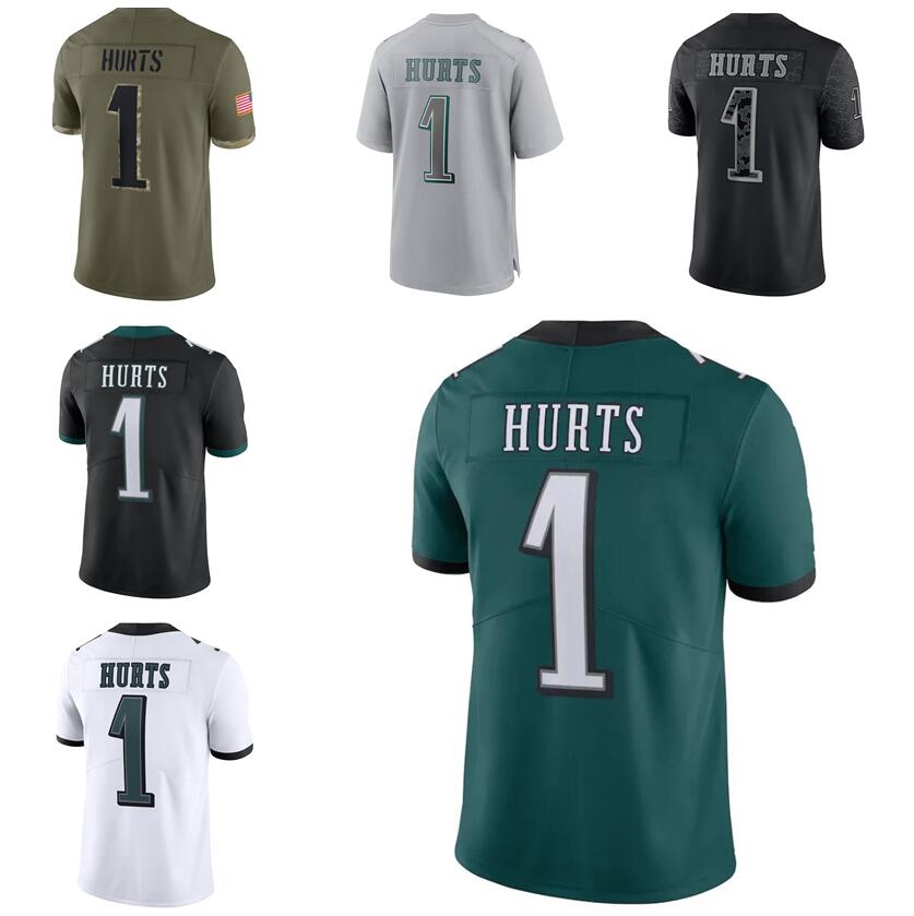 

Stitched football Jerseys Jalen Hurts Men Women Youth S-3XL green black white jersey
