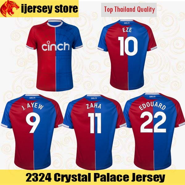

2023 2024 OLISE Crystal Soccer Jerseys 23 24 ZAHA EZE J. AYEW DOUCOURE Palace SCHLUPP MATETA EDOUARD Football shirt Home Kit GUEHI McARTHUR Mens Jersey Tops, 2324 home
