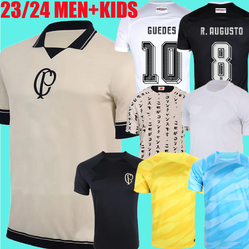 

2023 2024 Corinthian Soccer Jerseys Fourth Yuri Alberto PAULINHO 23 24 camisetas de footb luan WILLIAN Guedes pre match football shirt Third juventus fans version, Third 2