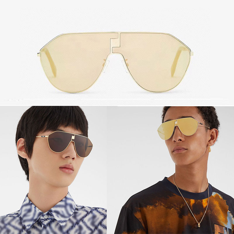 

Designer Sunglasses Men oversized Rimless all-in-one Electroplated Metal Frame FE40080 Outdoor UV Protection sunglasses for women sacoche trapstar Original box