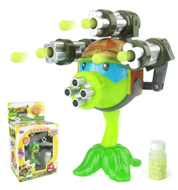 

interesting Plants vs Zombies anime Figure Model Toy Gatling Pea shooter 3 gunsHigh Quality Launch Toy for Kids Gift LJ200924615531026243, Khaki