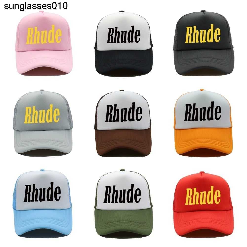 

Summer letter printed baseball cap outdoor sunshade hat casual sunscreen curved brim RHUDEs cap ins, Red