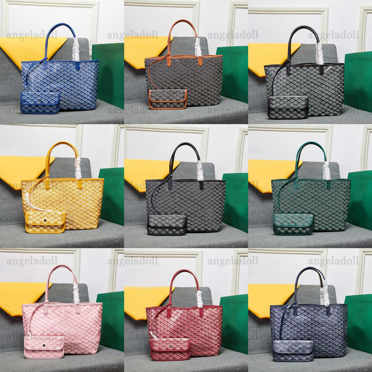 

10A Mirror Quality Luxury Designers Bag Large Quilted Canvas Tote Real Leather Shopping Bag Black Handle Handbag Small Coin Purse Vintage Shoulder Bag With Dustbag, Orange