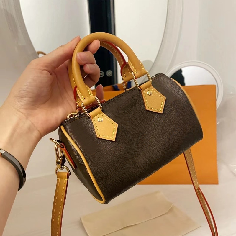 

SPEEDY BANDOULIERE Luxury Designer bags handbag high quality Leather shoulder bag M46222 Detachable shoulder strap dhgate bags, 16cm