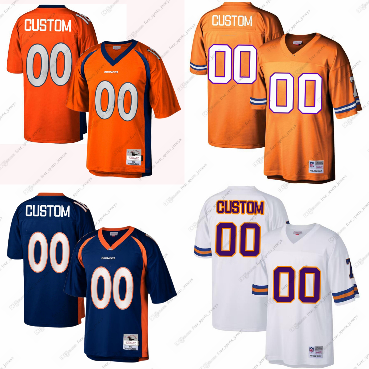 

NCAA 75th Vintage Football Jerseys Retro John Elway Steve Atwater Terrell Davis Shannon Sharpe D.smith T.Jackson Gary Zimmerman Champ Bailey Randy Gradishar, Same as picture