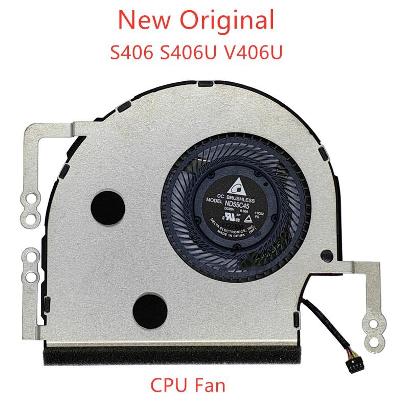 

Pads New Original Notebook PC CPU Fans Cooling For Asus VivoBook S406U S406UA S406 V406U Laptops Cooler fan ND55C4517C02 13N12PM052