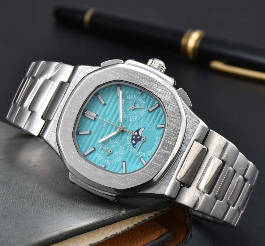 

Designer Patekity Mens Watch quartz Wristwatches Classic Fashion Stainless Steel Waterproof wrist Watch Charming Man gentleman Watches bracelet new Wrist Watch, No brand