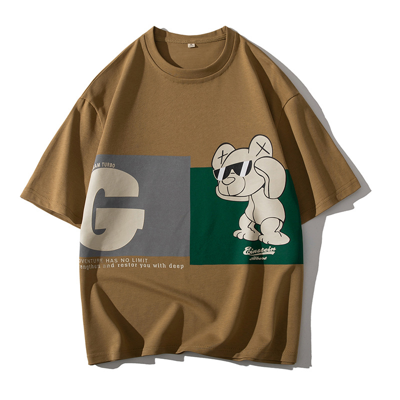 

Men's T-shirts 2023 Summer New Loose Fashion Men's Wear Japanese Fashion Trend Short Sleeve T-shirt Men's Street SportsYR4J, Black