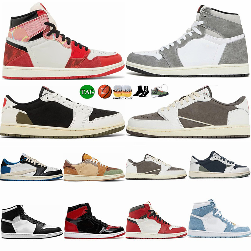 

With Box Next Chapter High 1s Mens Basketball Shoes jumpman 1 Olive Lost Found Low Dark Reverse Mocha Lucky Green Black Phantom Mens Womens Sneaker Trainers, 17