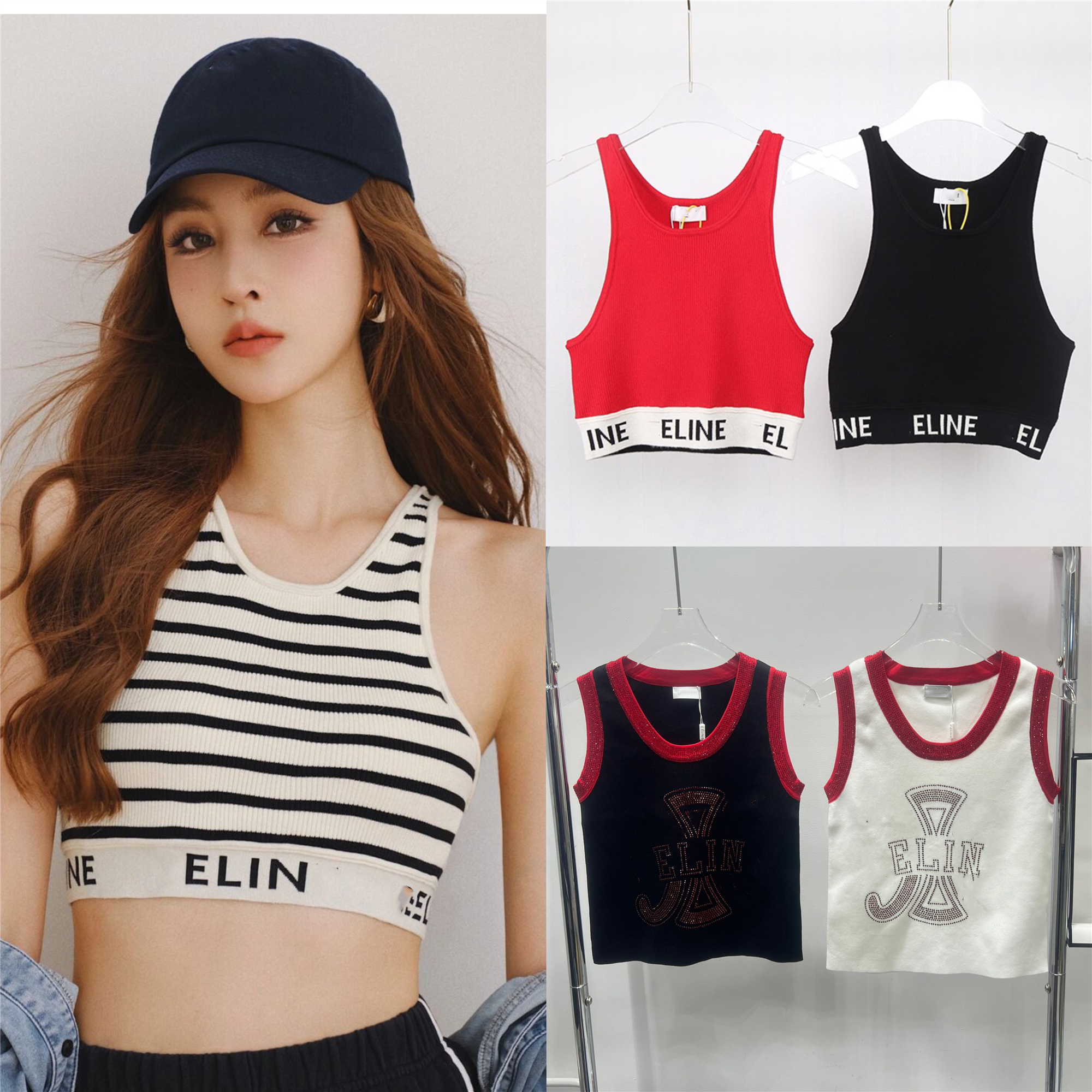 

tank top crop top designer top designer clothes women t shirt womens clothes Embroidery Applique Beads Bow Button Lace Print Rhinestone Vest Yoga Tees Tiered Lace a1, Style 9
