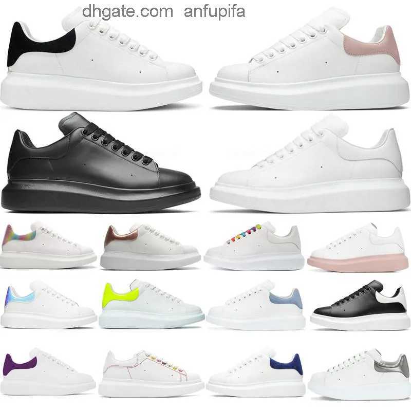 

2023 New Casual Shoes Increased insoles sneaker sneakers Fashion man woman Genuine Leather lighten black and white women mq mc queens mcqueens alexanders POJX, Color9
