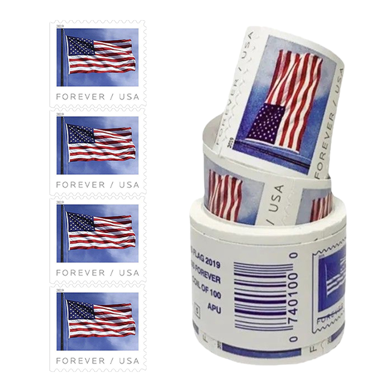 

USA Mail for US Postal Service Stamp American Flags 1st Class 100 pcs set for invitations Anniversary birthdays wedding Cerebration, Us stamps