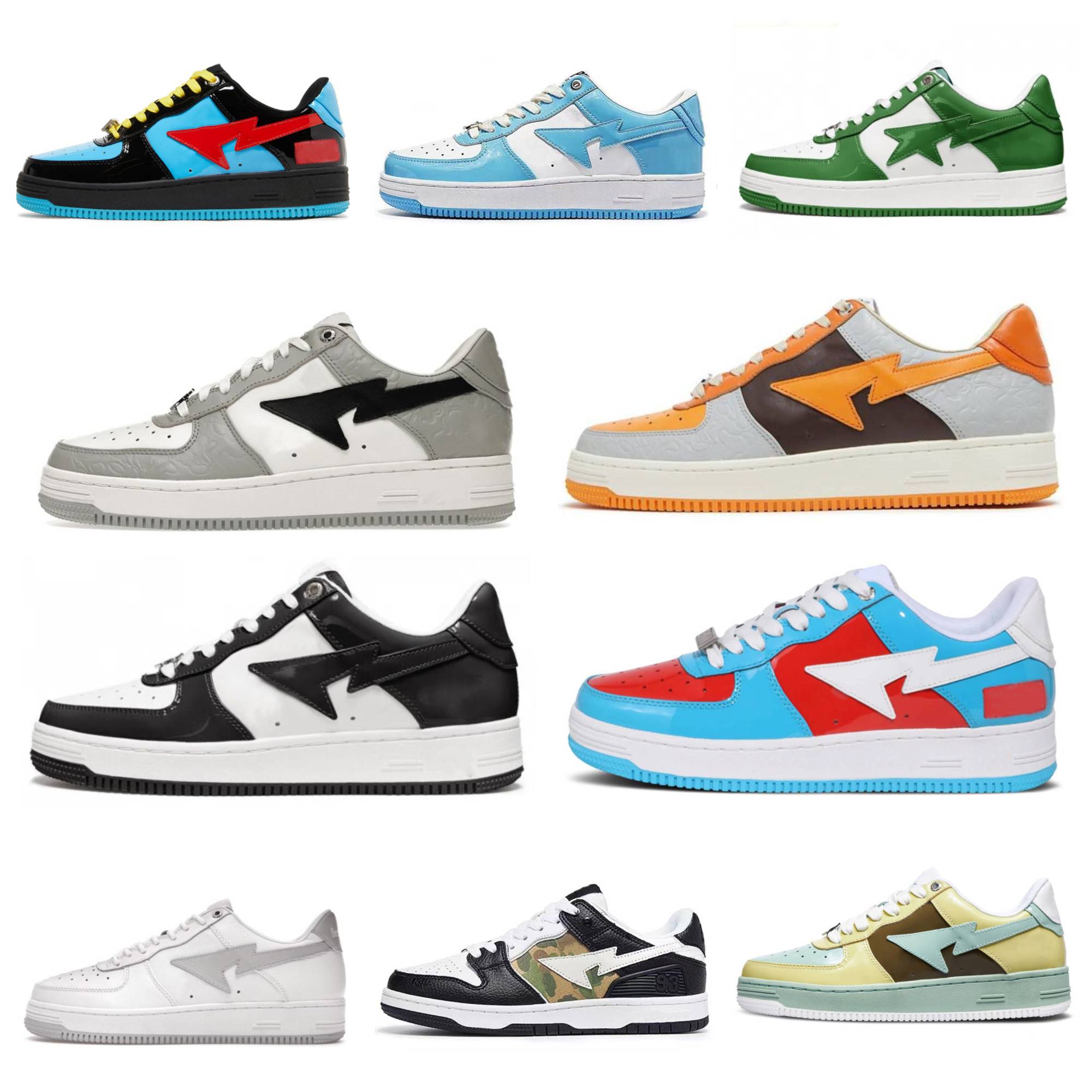 

Designer bapestas sk8 sta low casual shoes JJJJound mens womens Triple Black Blue white green Patent shoe lows trainers sports sneakers luxury Plate-forme, Shoes lace