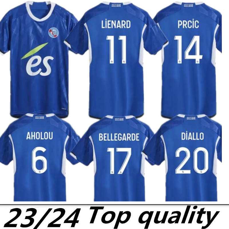 

RC Strasbourg Alsace soccer jerseys 23 24 BELLEGARDE Gameiro AJORQUE maillot de foot 3rd 2023 2024 MOTHIBA LiENARD DIARRA Diallo DJIKU DELAINE AHOLOU football shirt