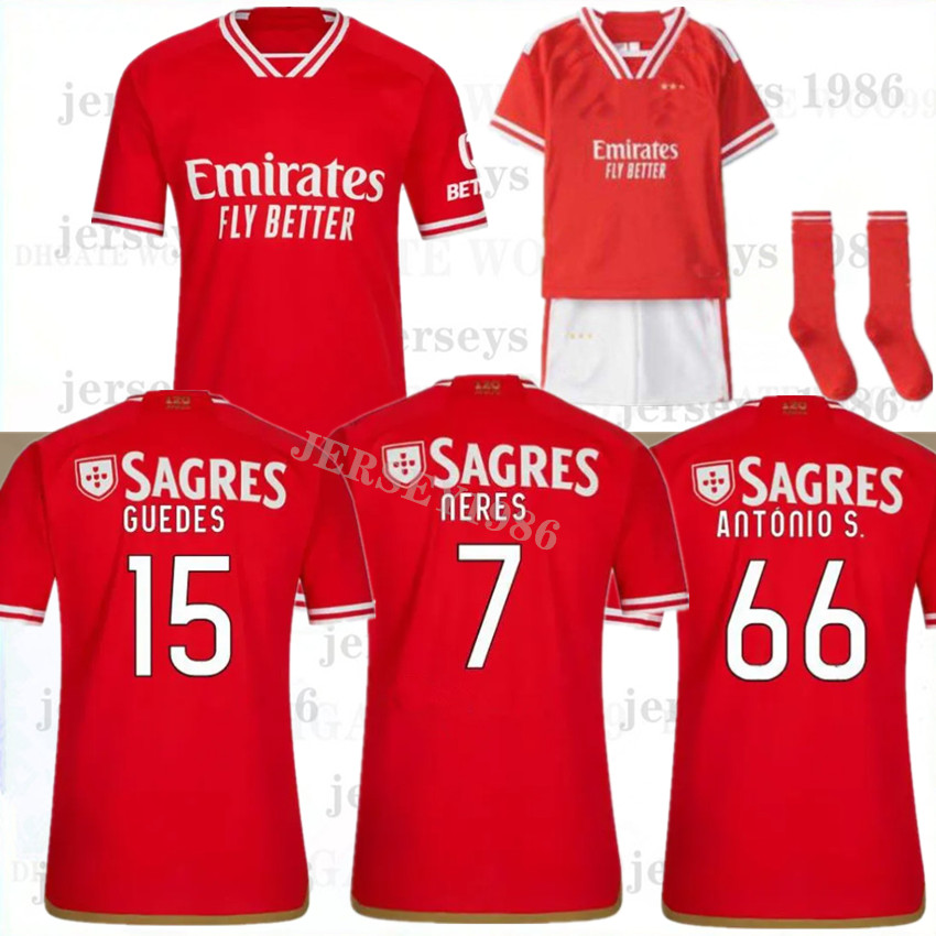 

23 24 Benfica soccer jerseys SEFEROVIC WALDSCHMIDT EVERTON PIZZI RAFA DARWIN G.RAMOS 2023 Home Men kids kit Football shirts OTAMENDI 999