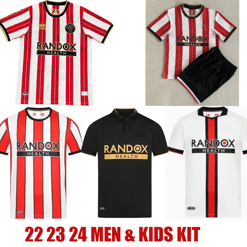 

22 23 24 SHEFFIELD soccer jerseys Sander Berge UNITED home away third black Special John Egan Rhian Brewster Oliver McBurnie 2023 2024 SETS men kids football shirt