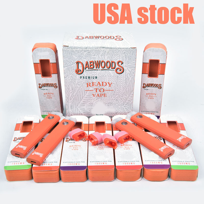 

Dabwoods Rechargeable Disposable Vape Pen E Cigarette with Packaging 1ml Ceramic Coil Pod 280mAh Battery Disposable Vapes For Thick Oil