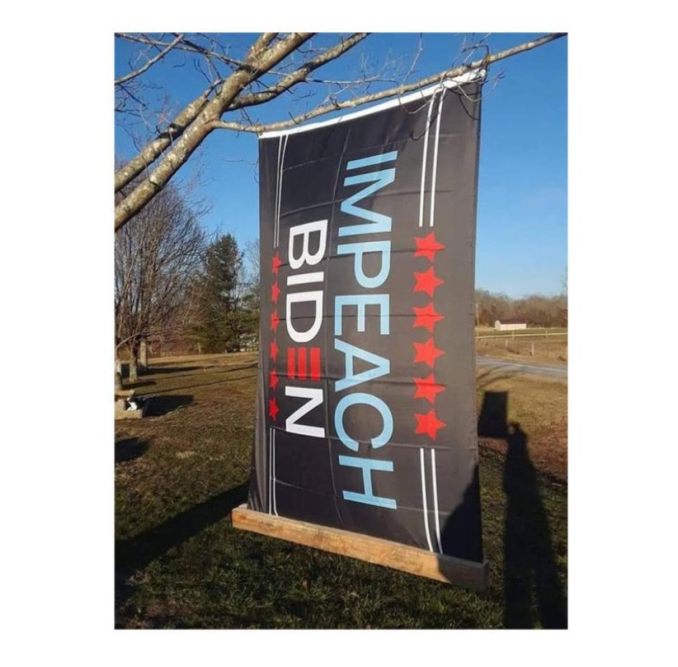 

Impeach Biden Flag Biden is Not My President Election Vintage Retro 3x5 FT For Indoor Or Outdoor Holiday Decorative Banner1818609