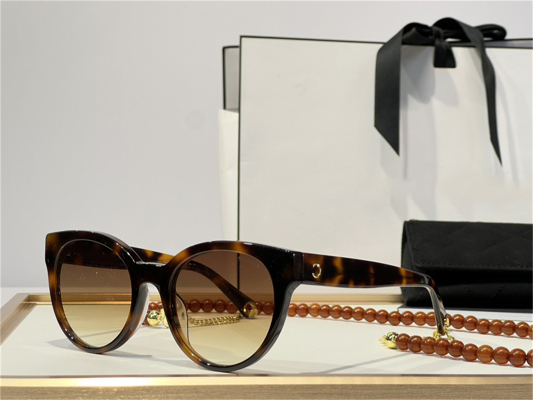 luxury designer sunglasses for women womens fashion designers ladies sunglasses with Pearl chain cat eye uv400 protective lenses retro eyewear wi-image-871580491
