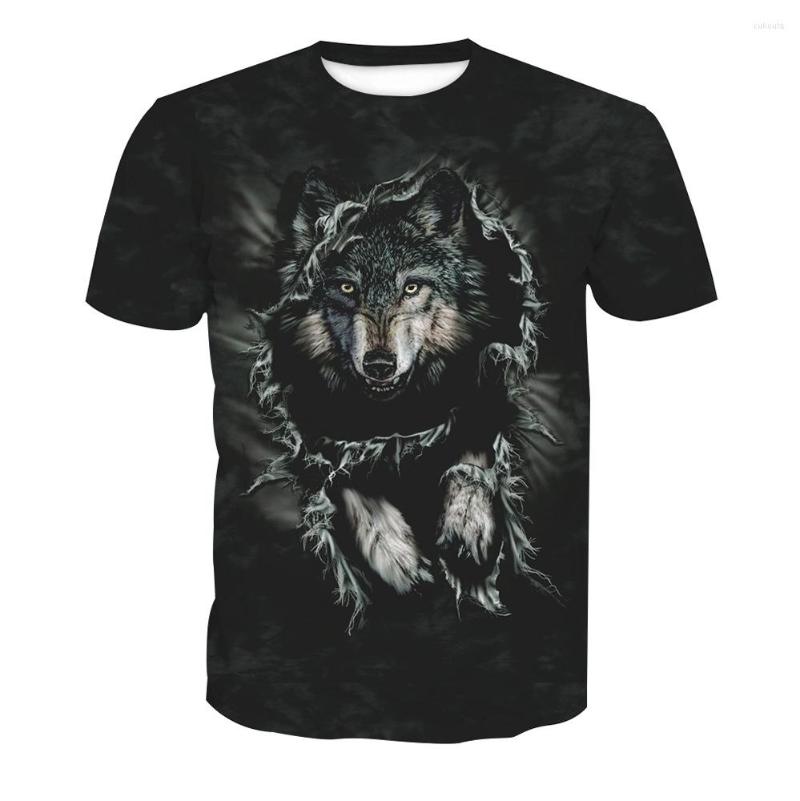 

Men's t Shirts Wolf European And American Trend Digital Printing Short-sleeved T-shirt MaleN0V5, Tytx-4009
