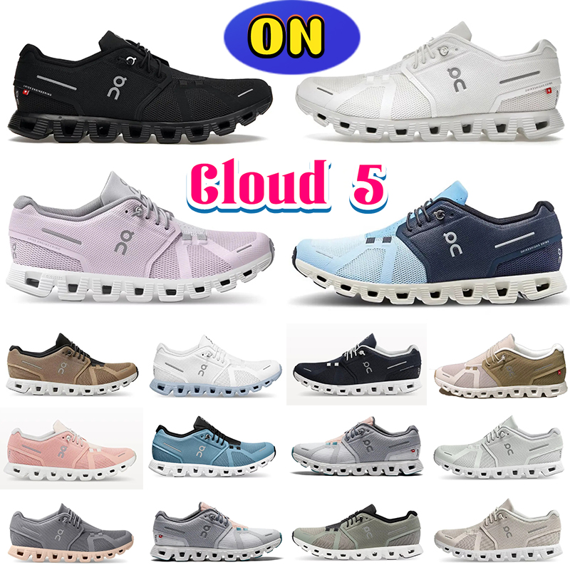 

Cloud On 5 Running Shoes womens Sports trainers Federer workout and cross trainning All Black white Lily Pink Frost designer clouds men women outdoor sneakers, 4# all black