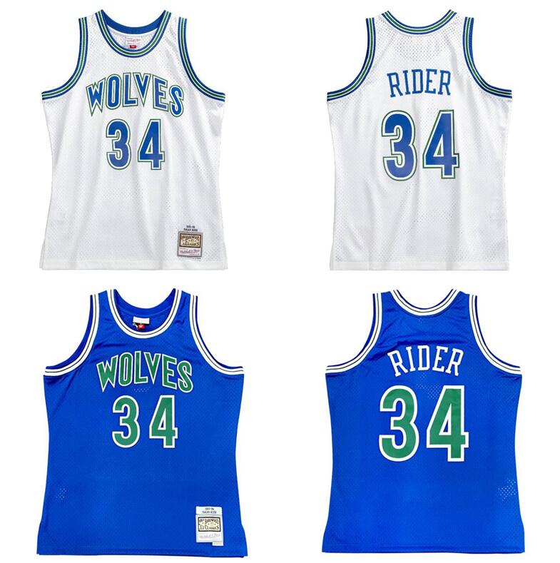 

Isaiah Rider Jr basketball Jersey S-6XL Mitchell & Ness 1995-96 Mesh Hardwoods Classics Men Women kids retro jersey, Stitched jersey